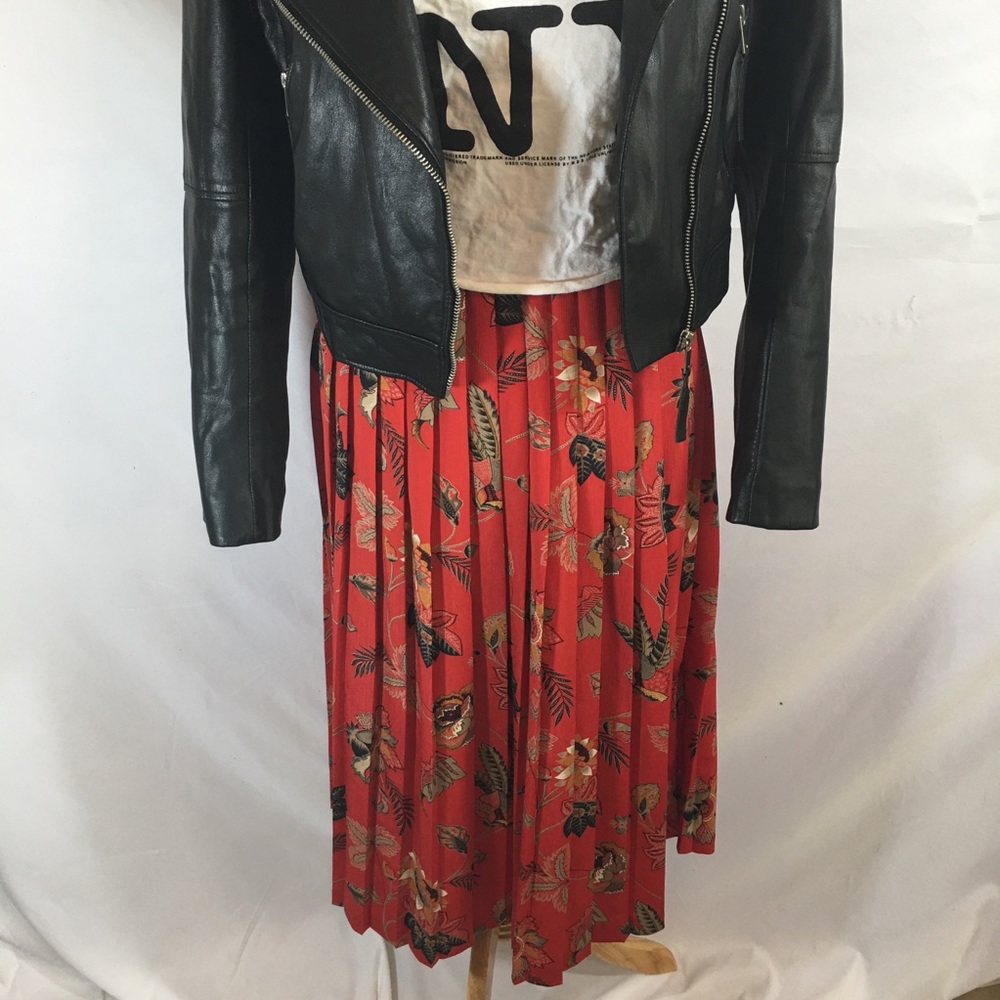 Vintage Alfred Dunner Red Pleated Skirt